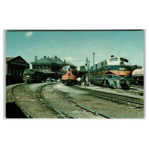 1960 Columbus GA Central of Georgia Railroad "Man O' War" Train Postcard